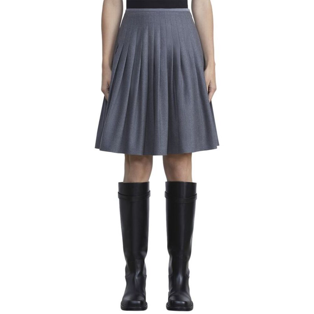 Lafayette 148 New York Womens  Stitched Down Pleated Wool Skirt